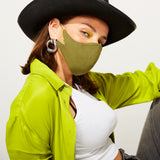 The Tina Cotton Twill in Olive Green (Mask Only).