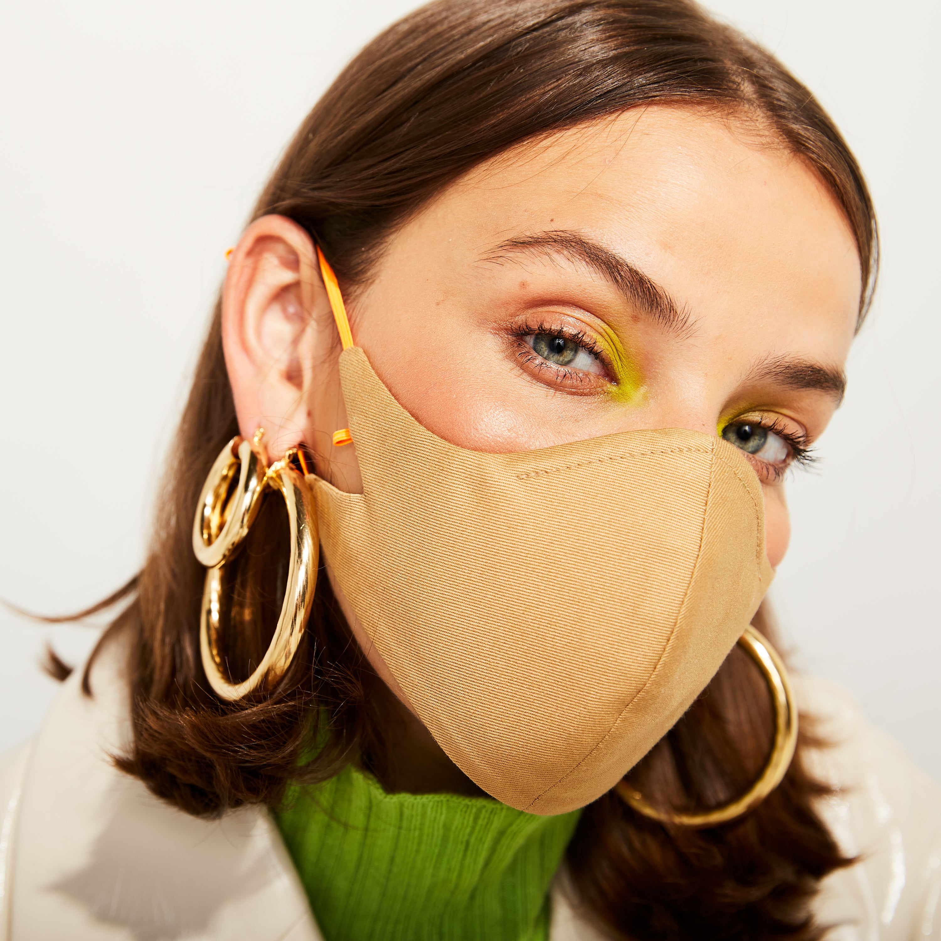 The Tina Cotton Twill in Latte (Mask Only).