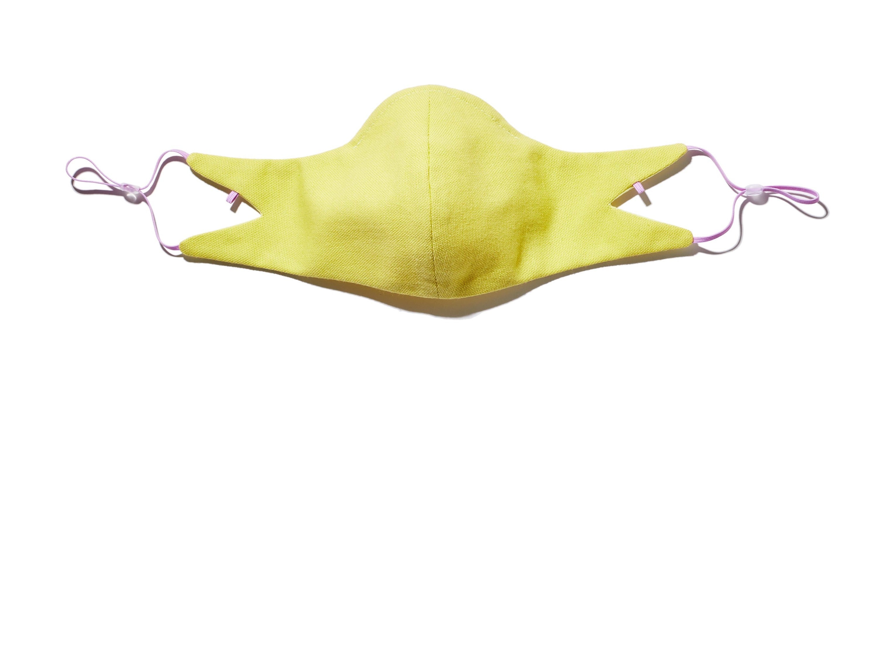 The Tina Cotton Twill in Lemon (Mask Only).