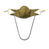 The Tina Cotton Twill in Olive Green with 7mm Silver chain.
