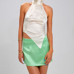 Ivory Silk Halter Top