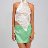 Ivory Silk Halter Top
