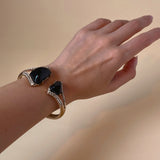 Vintage Black Onyx Art Deco Cuff