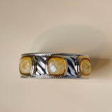 Vintage SIlver and Citrine Cuff