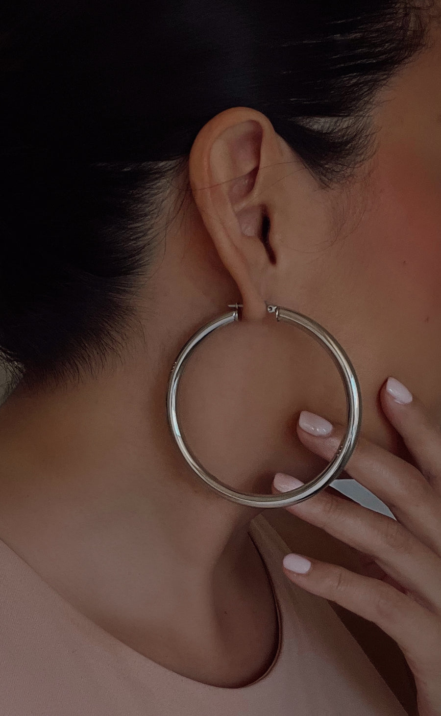 The Jenny Hoops 2.5" - Silver