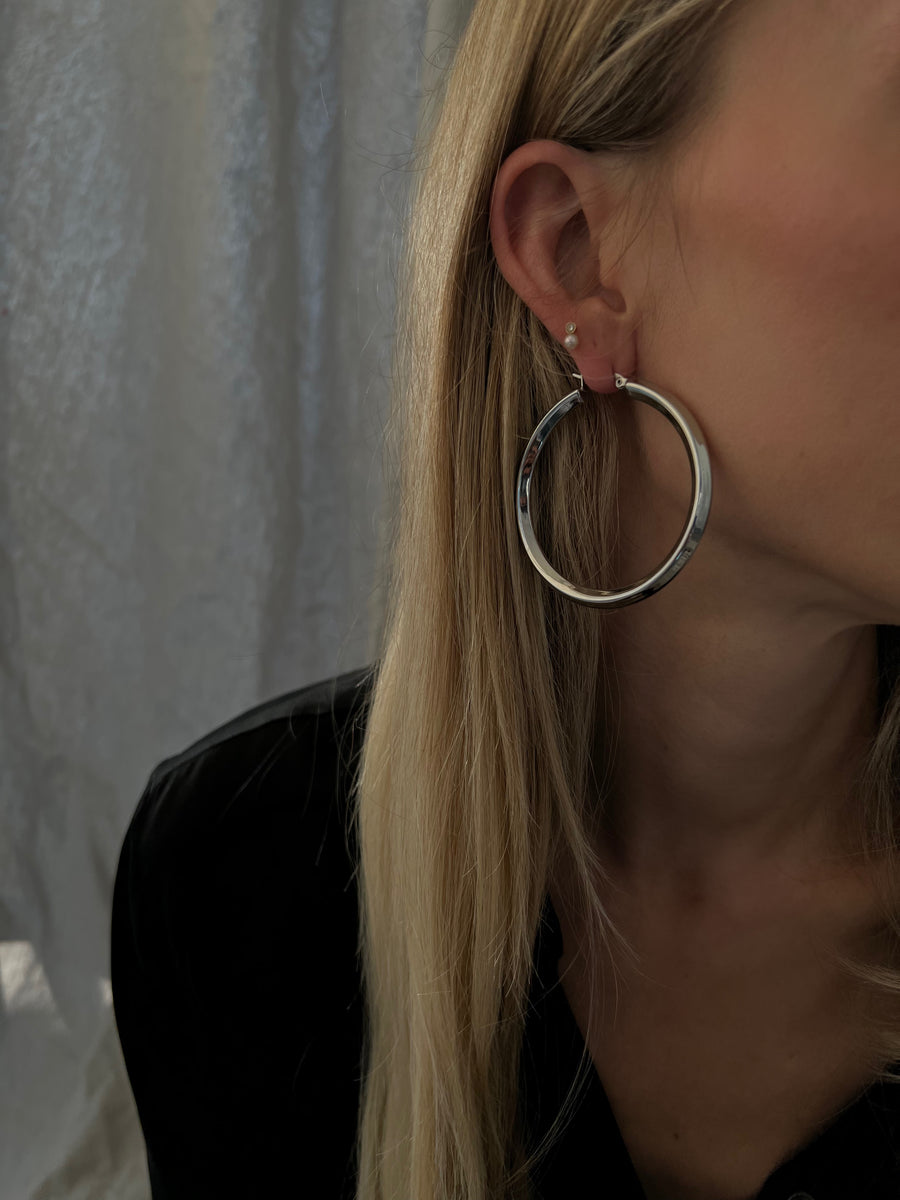 The Ava Hoops - Silver