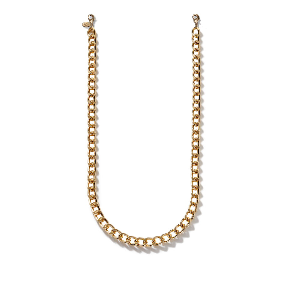 Detachable 10mm Cuban Link Chain in Gold.