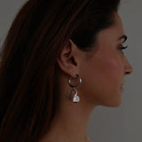 The Pamela Heart Earrings - Silver