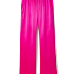 The Iris Hot Pink 100% Silk Charmeuse Wide Leg Pant