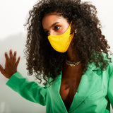 The Tina Cotton Twill in Mustard (Mask Only).