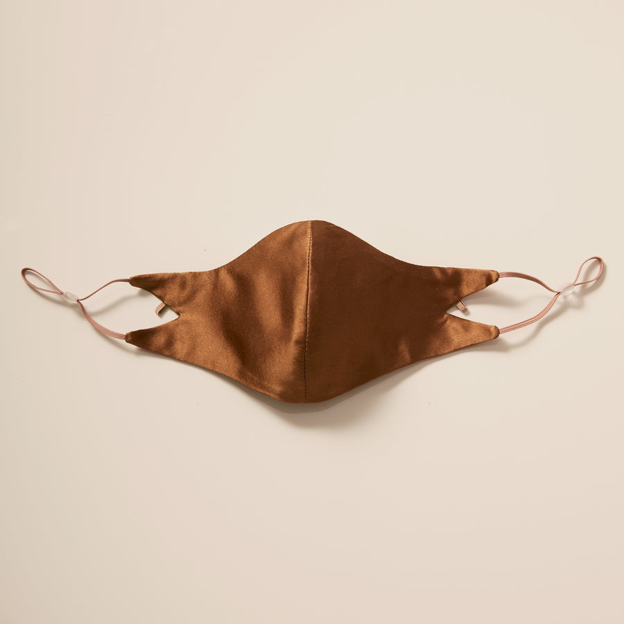 The Tina Mask in Café Silk (Mask Only, No Chain).