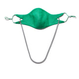 The Tina Mask in Kelly Green With 7mm Silver Chain - LIMITED EDITION.