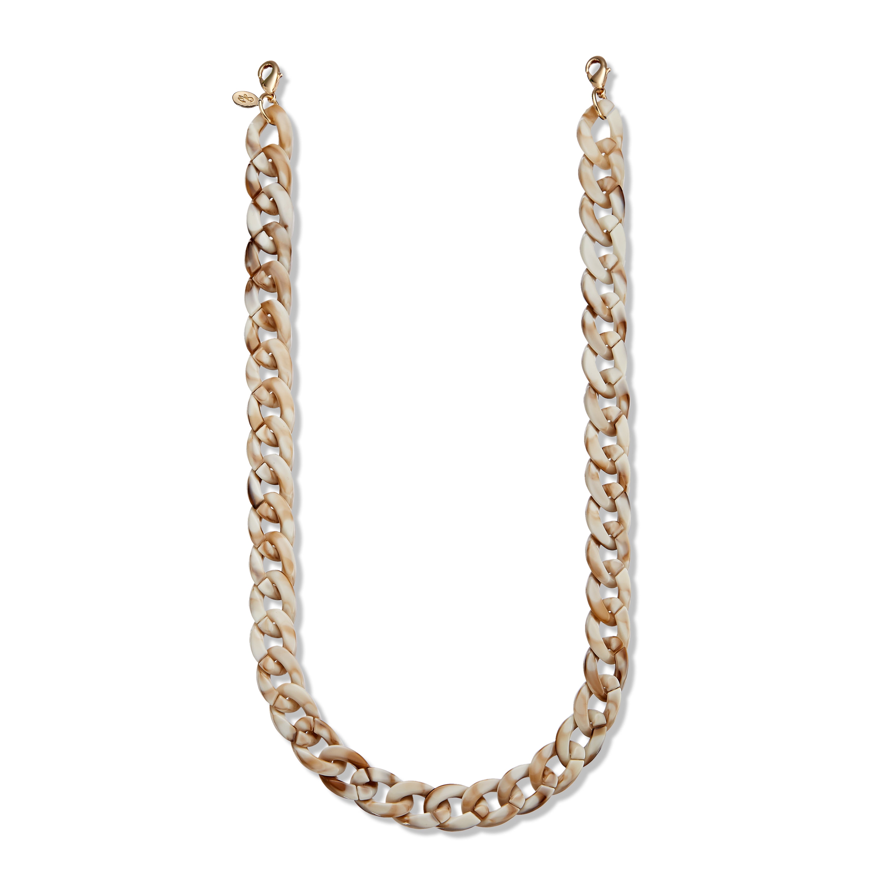Detachable 16mm Chunky Chain in Tan Marble.