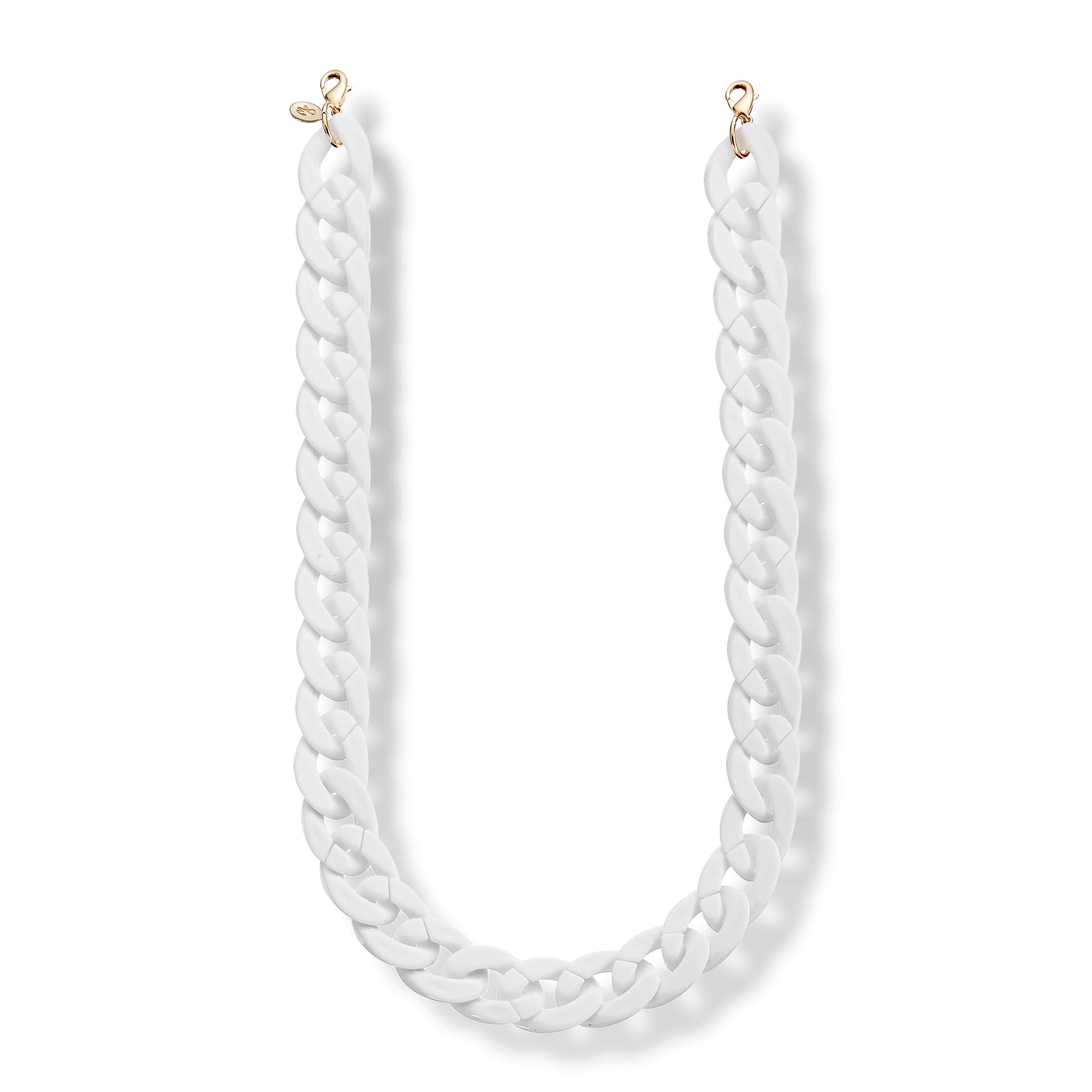 Detachable 18mm Chunky Chain in White.